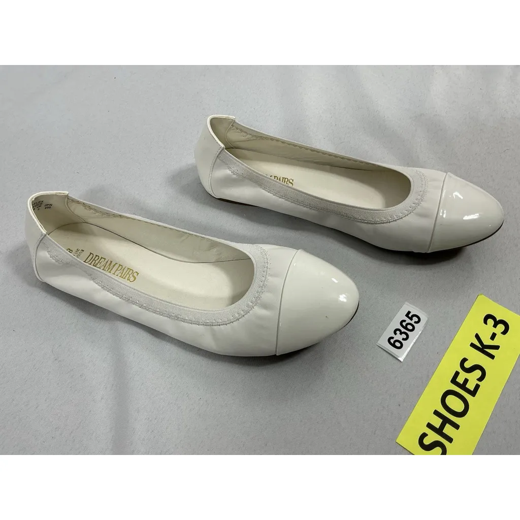 Womans Dream Pairs Slipon Ballet Shoes Size 8 White Model Jmacfdce NWOT - Image 2