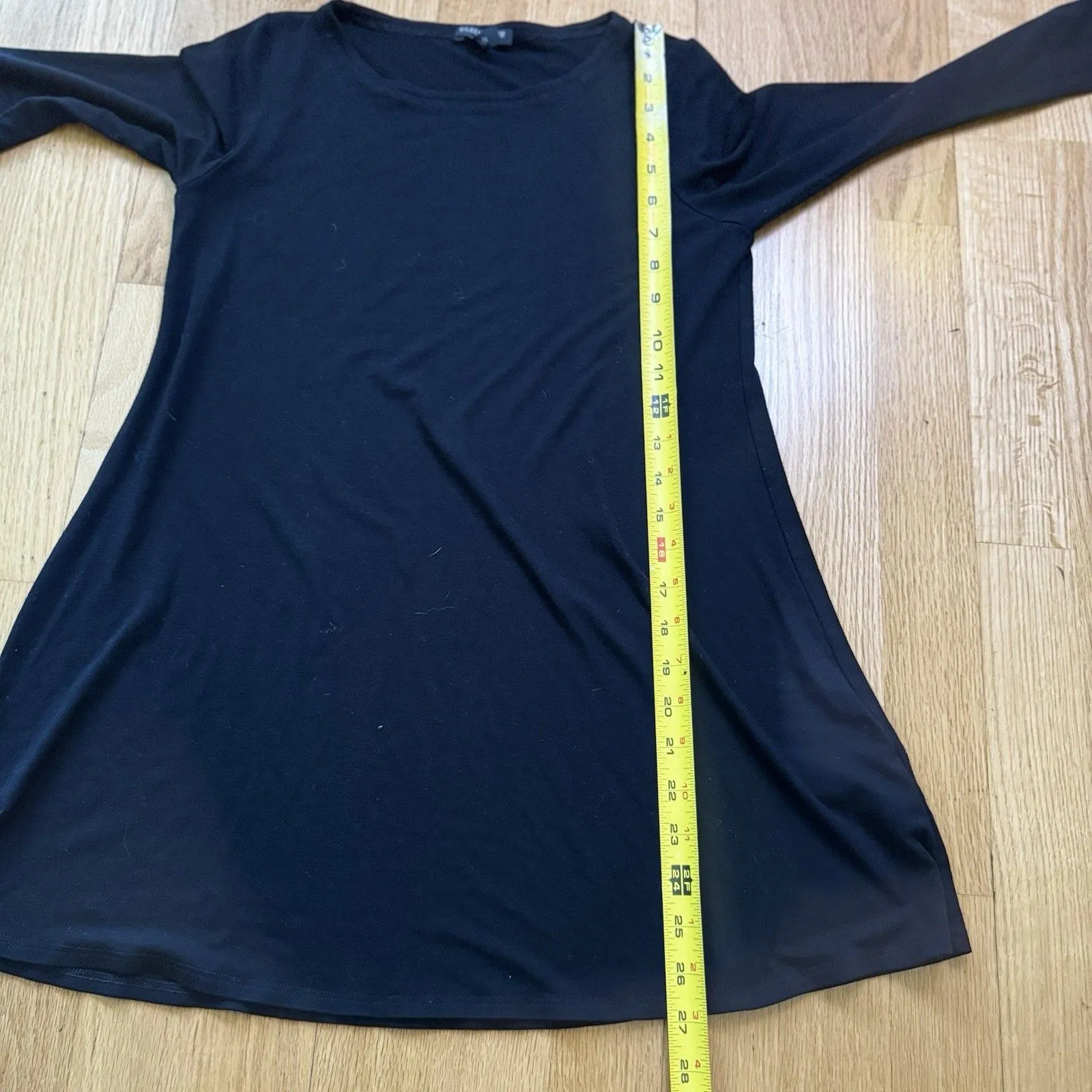 Eileen Fisher Petite 3/4 Sleeve Viscose Blend Tunic Swing Dress Black PP/PTP EUC - Image 8