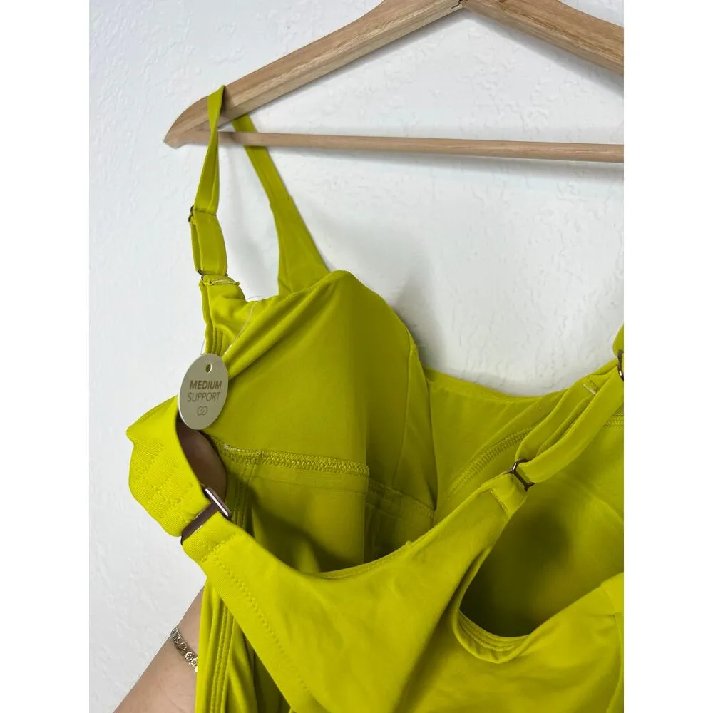 Calia Womens Keyhole Kiwi Green One
Piece Tummy Control Swimsuit Size 16 NWT - Image 12