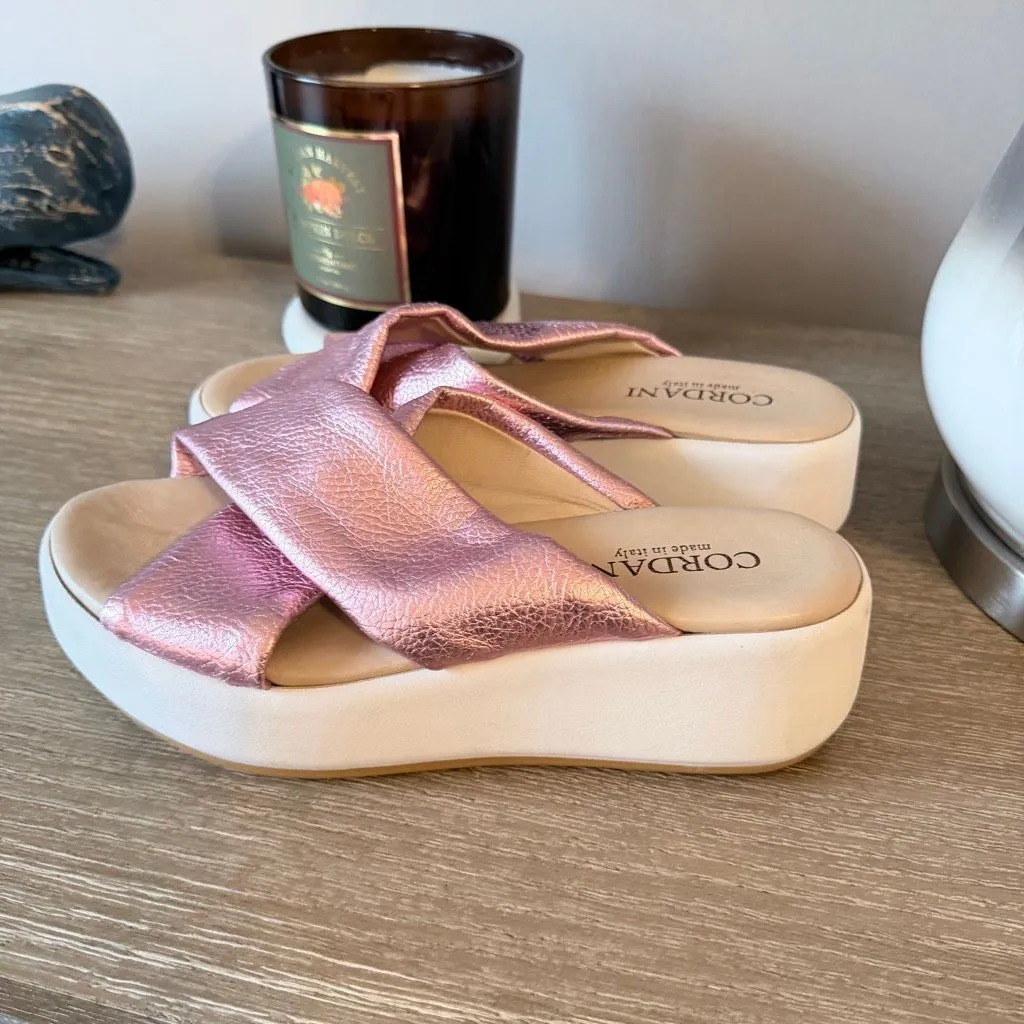 Cordani Charley Platform Wedge Sandal In Fuchsia Size 39/ 8.5 Pink - Image 3