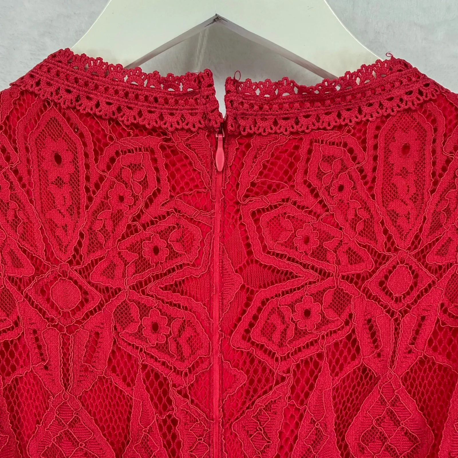 Foxiedox Red Lace Maxi Dress Sleeveless Evening Formal Women's XL - Image 11