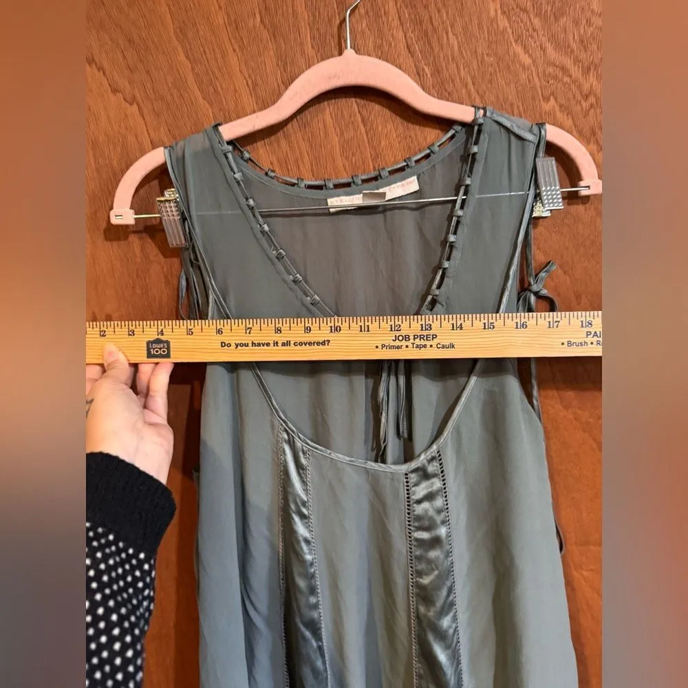 Stella Mcartney for H &M Olive Gray Grecian style dress size M - Image 7