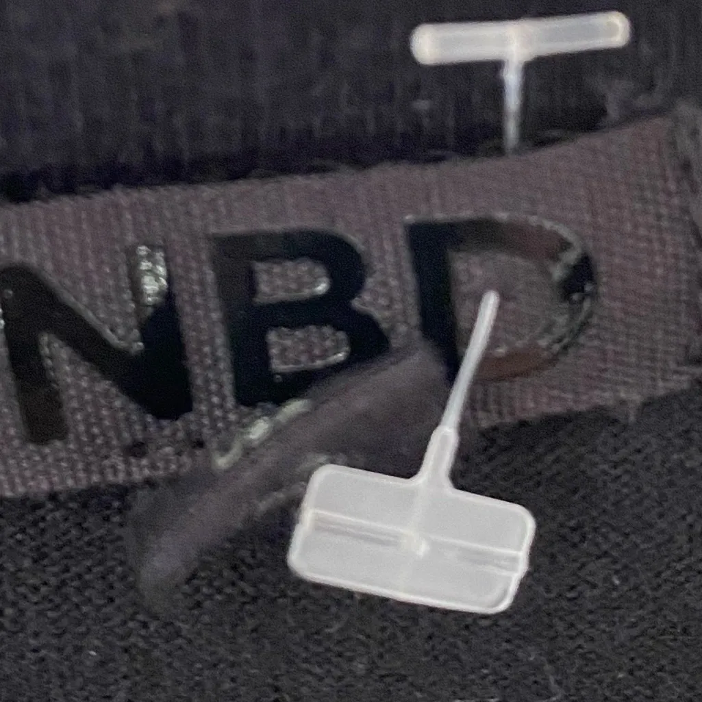 NBD Frankie Black Romper size medium Padded Shoulders Drawstring Waist - Image 8