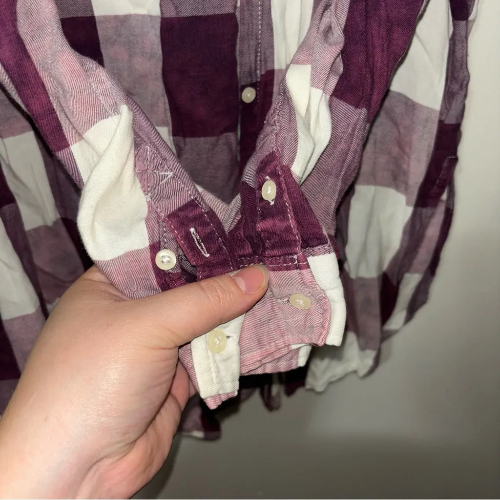 Tokyo Darling Purple and White Checkered Button Up Shirt - Image 5