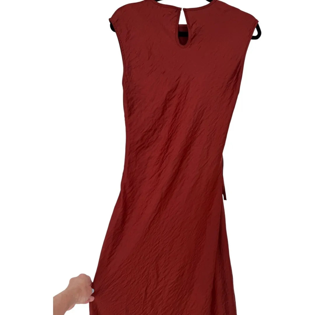 House of Harlow Sleeveless Satin Slip Maxi Dress Size Medium‎ Feminine Romantic Red - Image 8