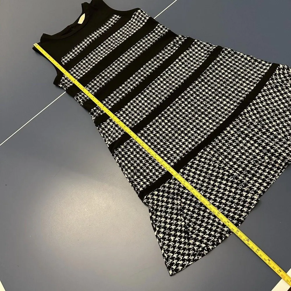 Micheal By Michael Kors Sz XS Extra Small Sleeveless Sheath Dress White / Black - Image 6