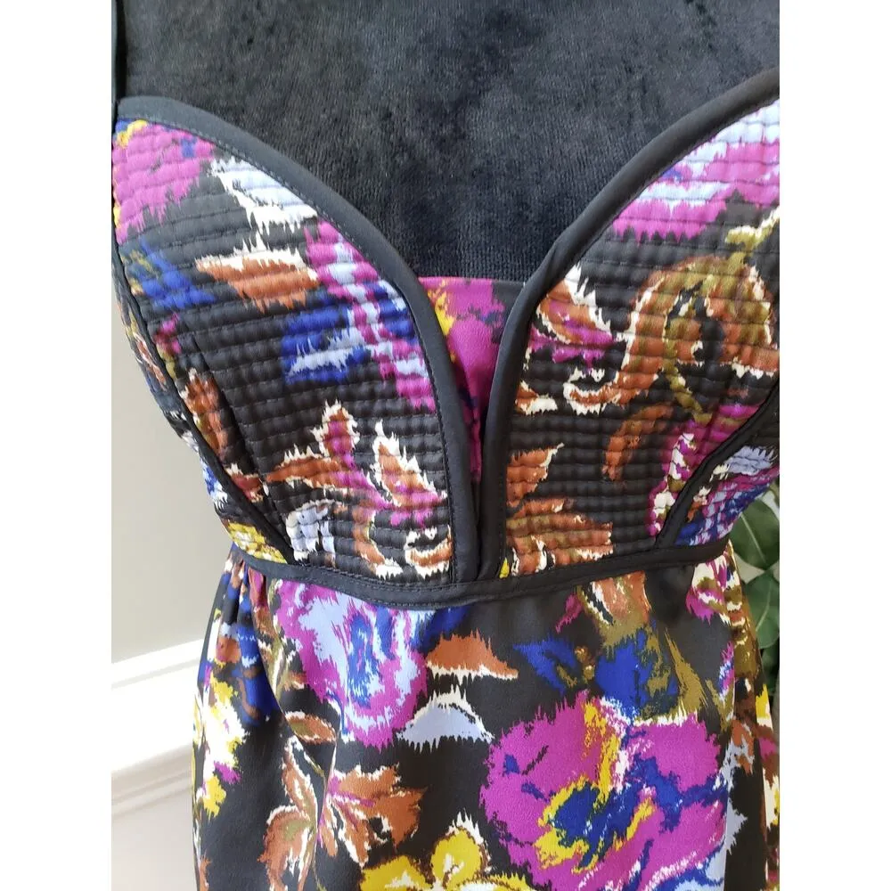 Xhilaration Fit & Flare Dress Women's Size XL Multi Floral Stretch Smocked - Image 9