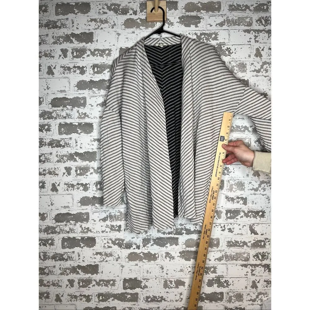 Eileen Fisher | women silk cotton pattern cardigan as is - Image 6