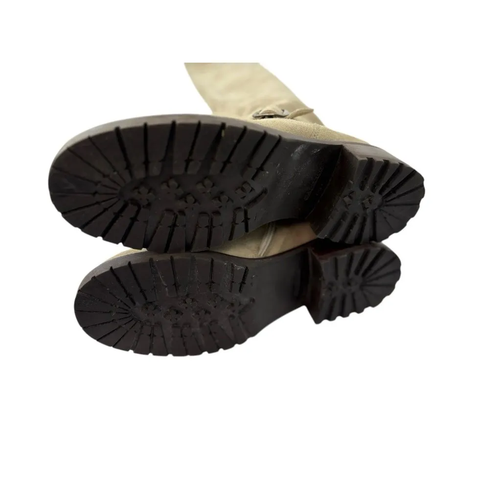 *J. Crew Boots Womens Size 9 Suede Leather Mid Calf Quiet Luxury Old Money Italy Tan - Image 9