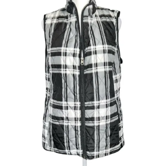 Croft & Barrow Monochrome Striped Vest - Image 2