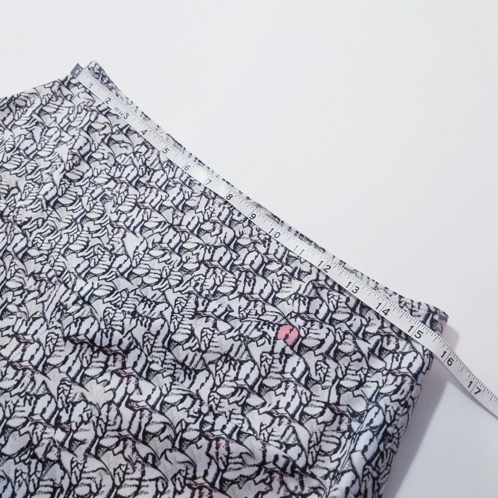 ALA von Auersperg Artwork Printed Pants Wild Leg Gray Size M - Image 5