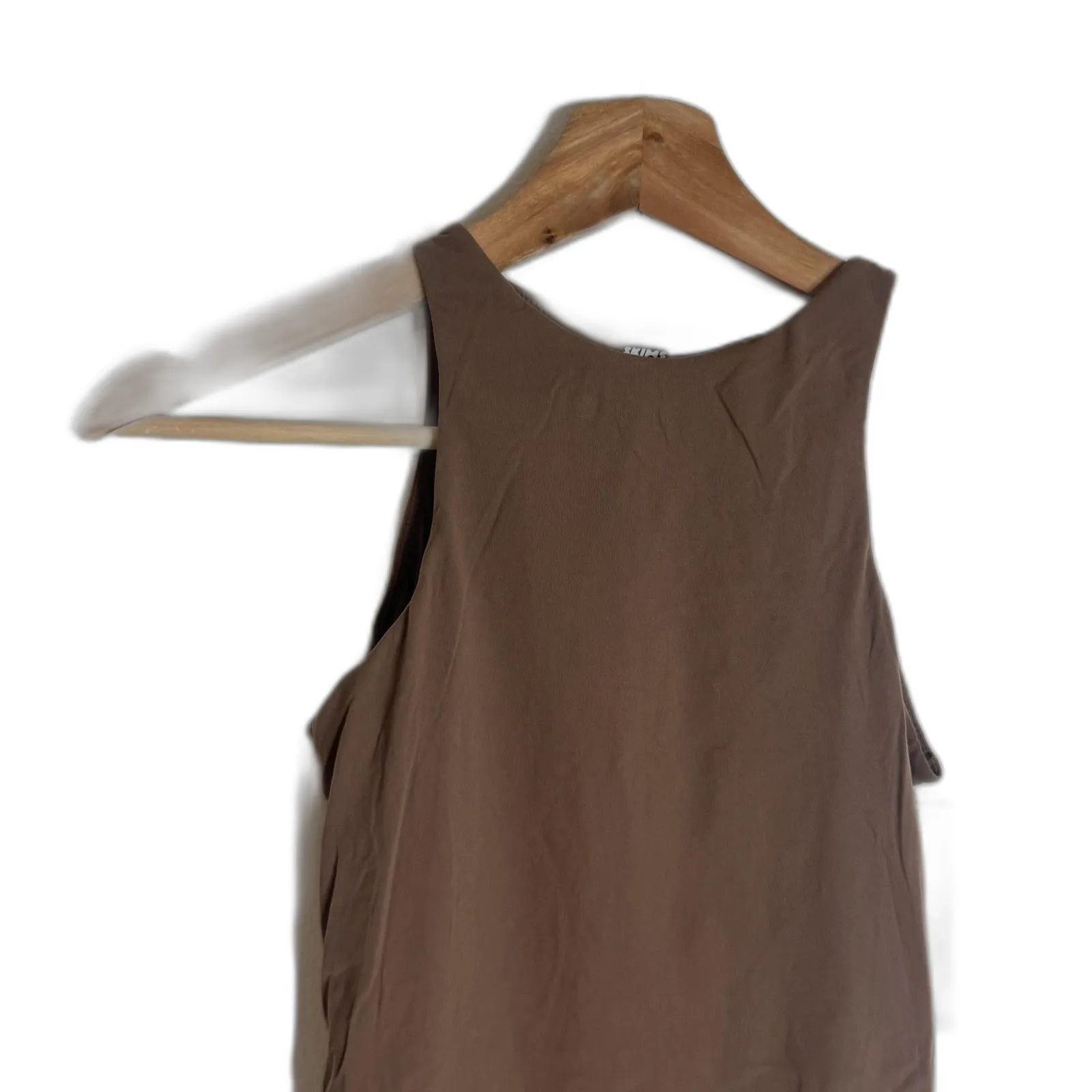 Skims Bodysuit Womens XS Brown Fits Everybody High Neck Snap Crotch Stretch - Image 2