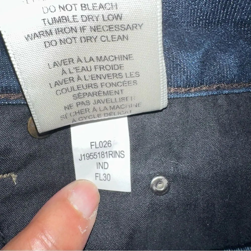 Jag‎ Jeans Women's 8 Blue Mid-Rise Straight Leg Stretch Embroidered Denim - Image 8