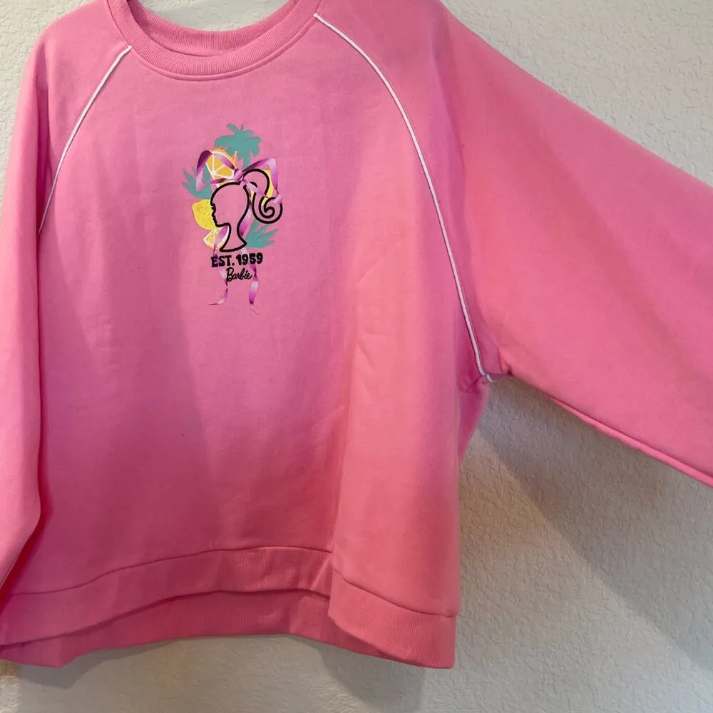NWT Barbie Pink Malibu Sweatshirt Size 1X - Image 5