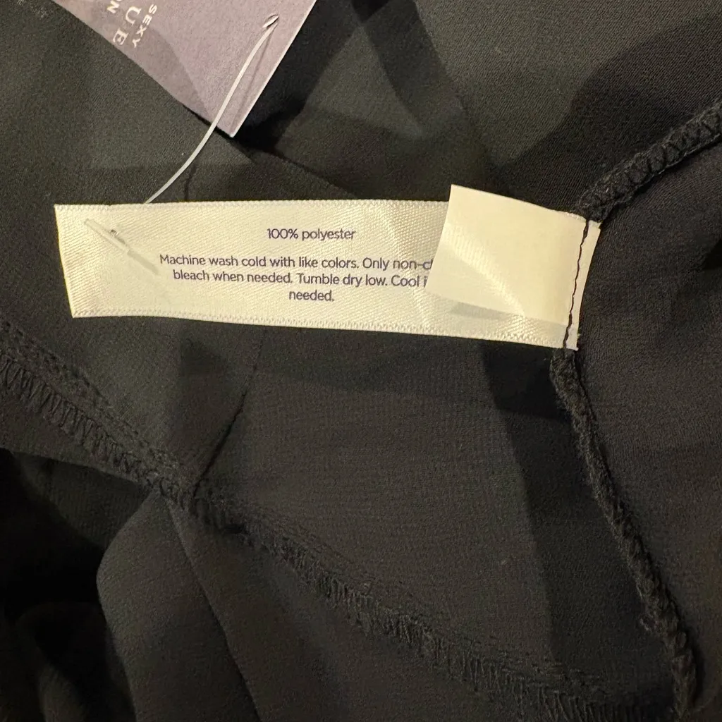 Cacique sheet short robe kimono backless sexy black 22 -24 new with tag - Image 7