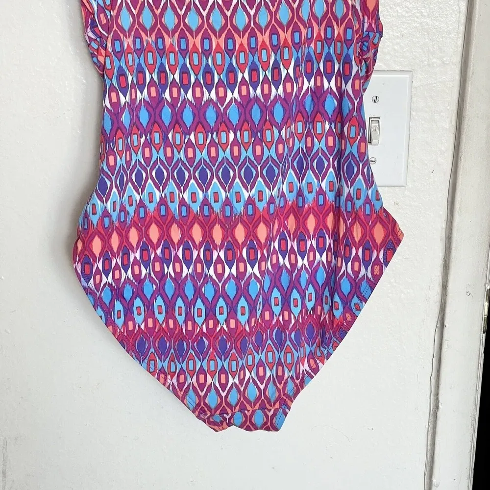 Womens One Piece Swimsuit Ruched Padding Beach Adjustable Straps Size Small - Image 6