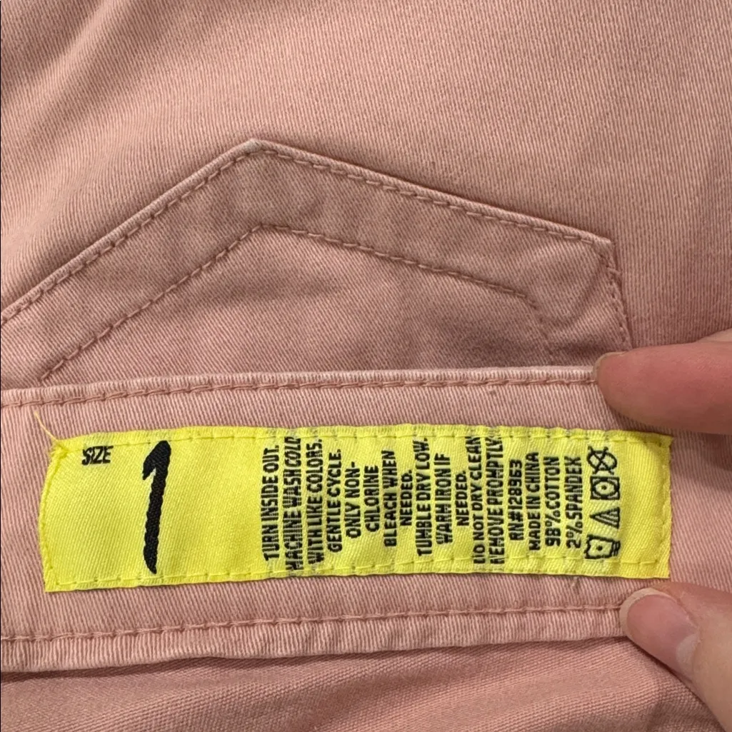 Indigo Rein Dust Pink Denim Skinny Low Rise Jeans Junior size 1 - Image 11