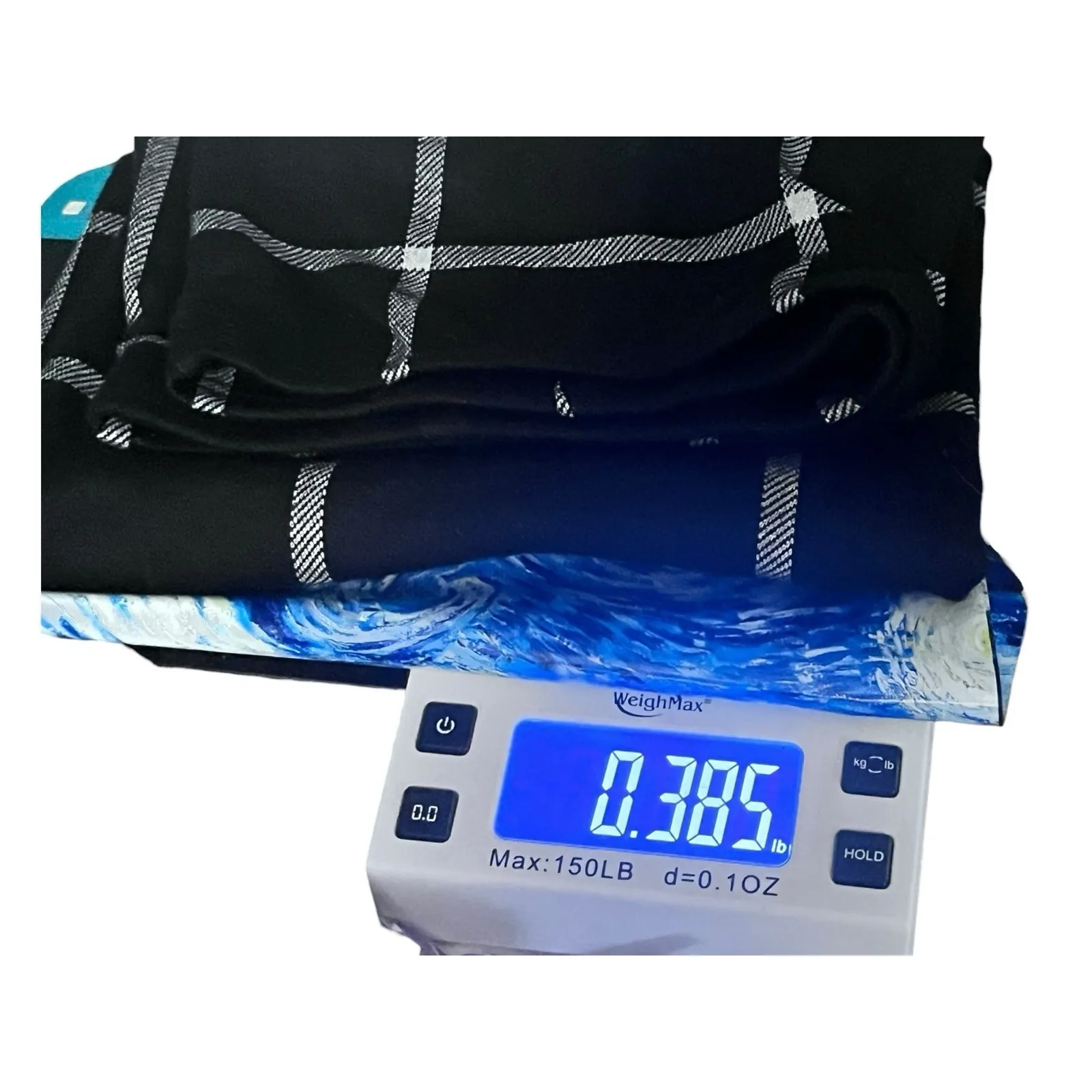 Rainbow Pencil Midi Stretch Plaid Black Skirt Medium Business Casual Academia - Image 6