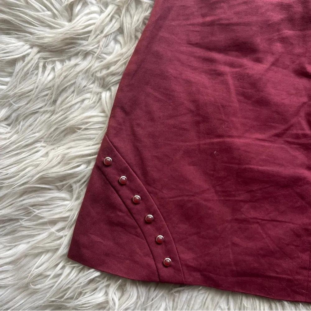 M Missoni Burgundy Red Studded Mini Skirt - Image 9