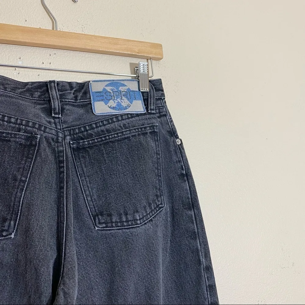Vintage 90’s Esprit Black High Rise Straight Leg Button Fly Jean Size 28 - Image 7
