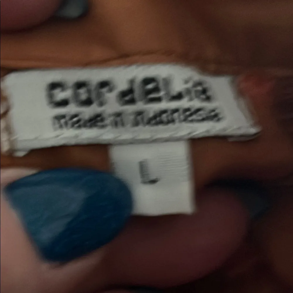 Casual Brown Bubble Midi Skirt with Ruffled Tiers Size L - Image 3