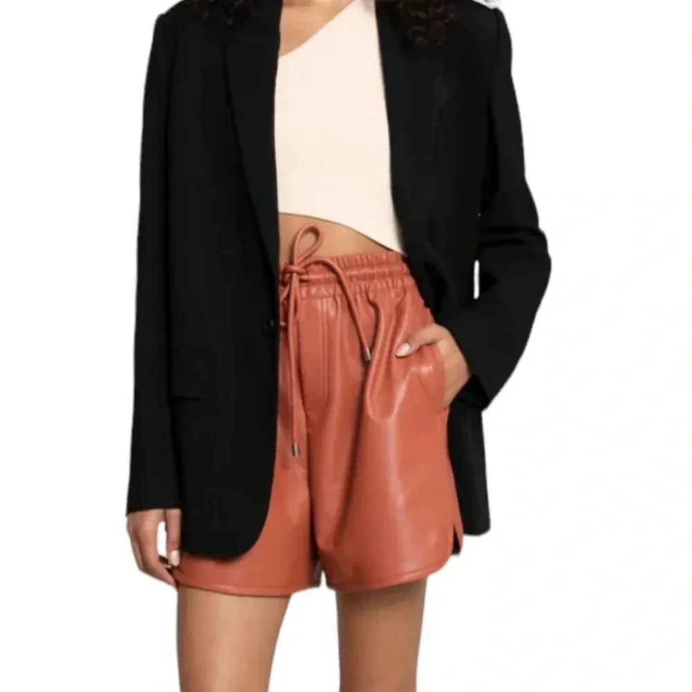 A.L.C. Ryder Vegan Faux Leather High Rise Short with Pockets Size XS NWT - Image 11