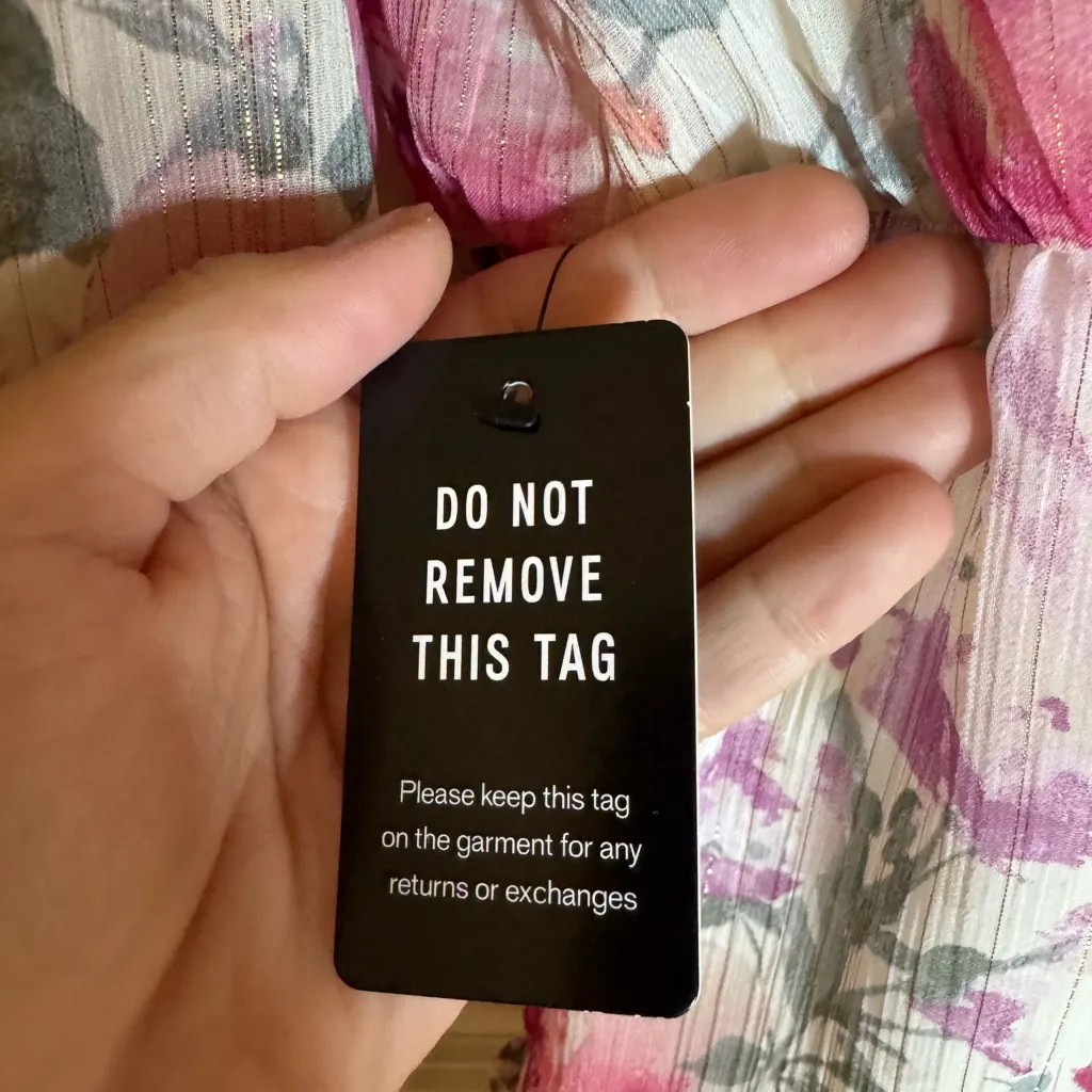 NWT‎ Express Metallic Floral One Shoulder Romper, Small - Image 10