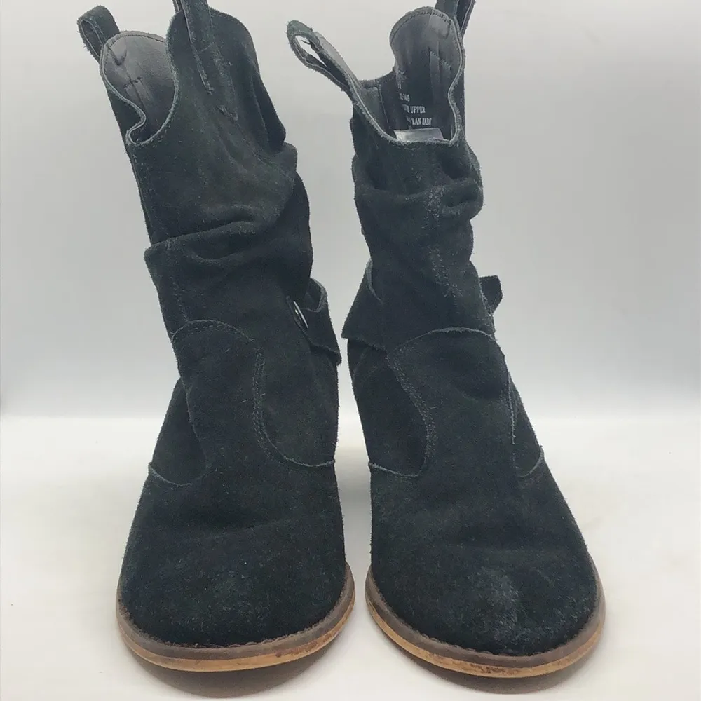 Decree Black Suede Slouch Booties 9 - Image 4