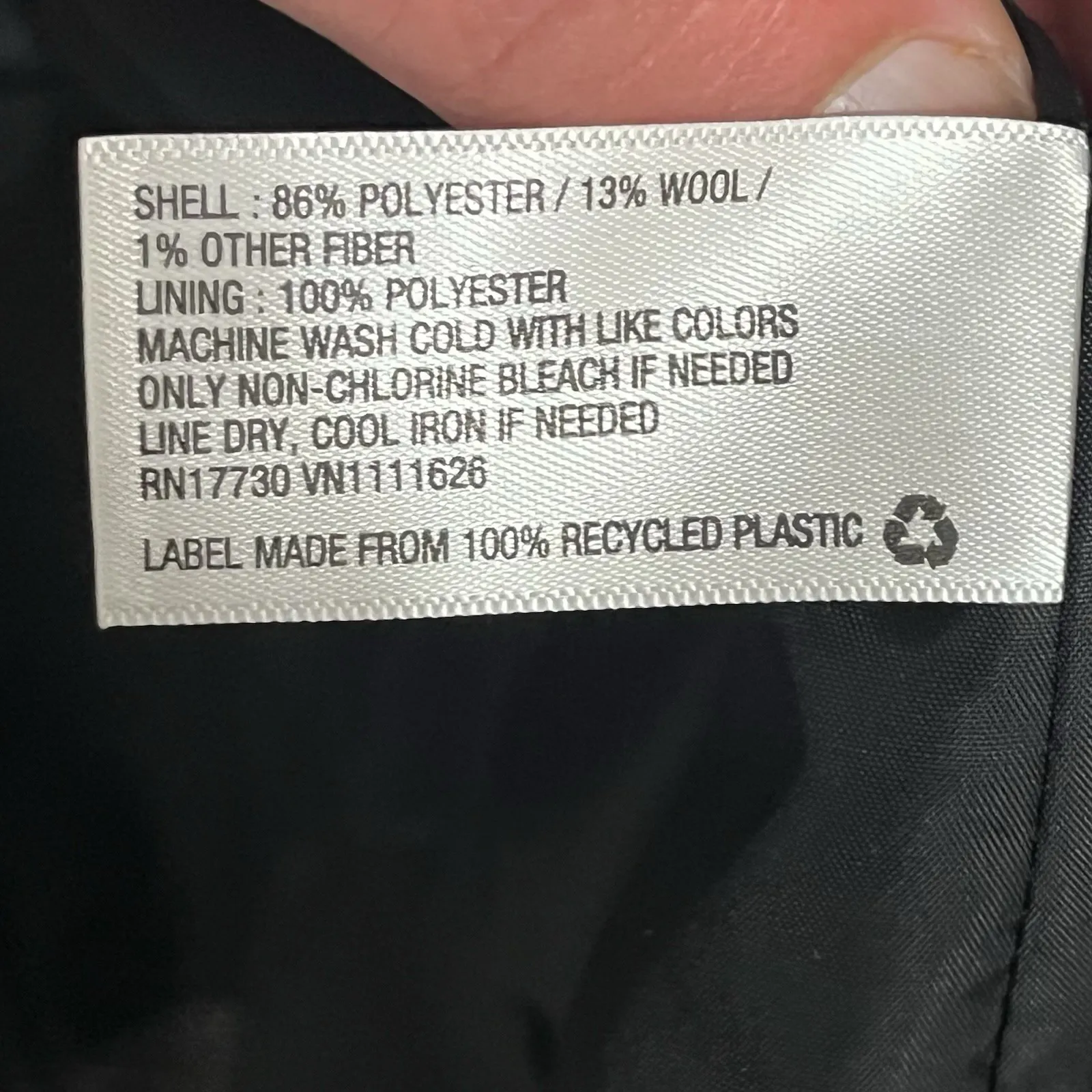 Merona Women's Wool Blend Jacket Blazer Black And White Size 16 Career Wear - Image 9