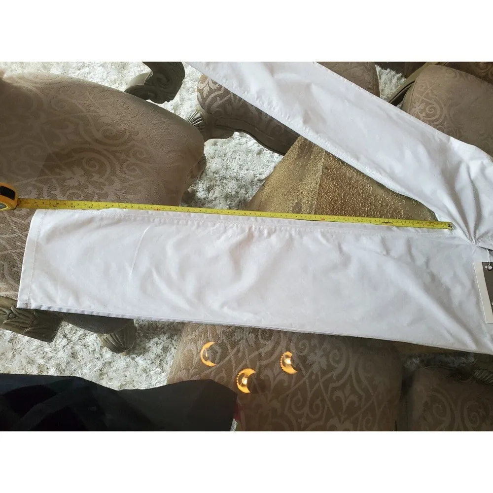 Solo Hoda White Women's Cotton Dress Staight Leg Casual Pant Size 8 - Image 5