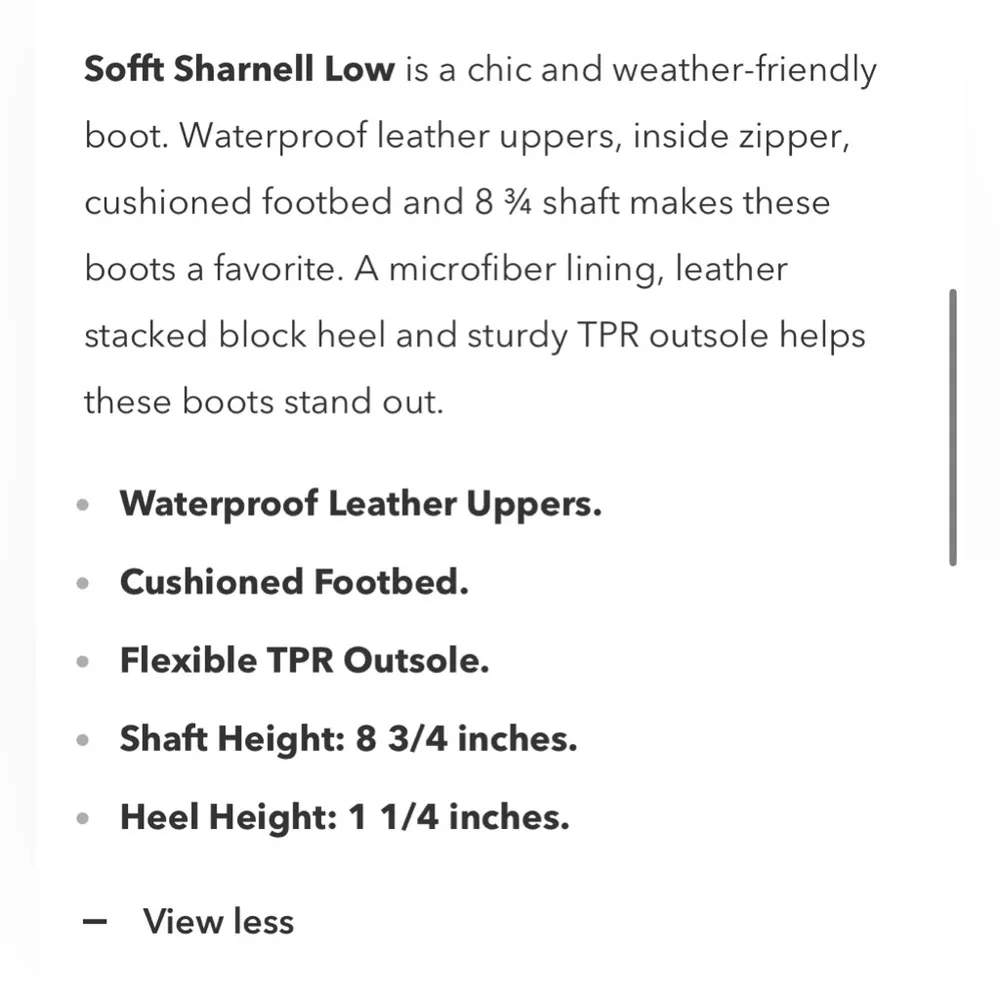 NWOB Söfft Sharnell Low Heel Women's Khaki Green Waterproof Boot size 6M 2296 - Image 2