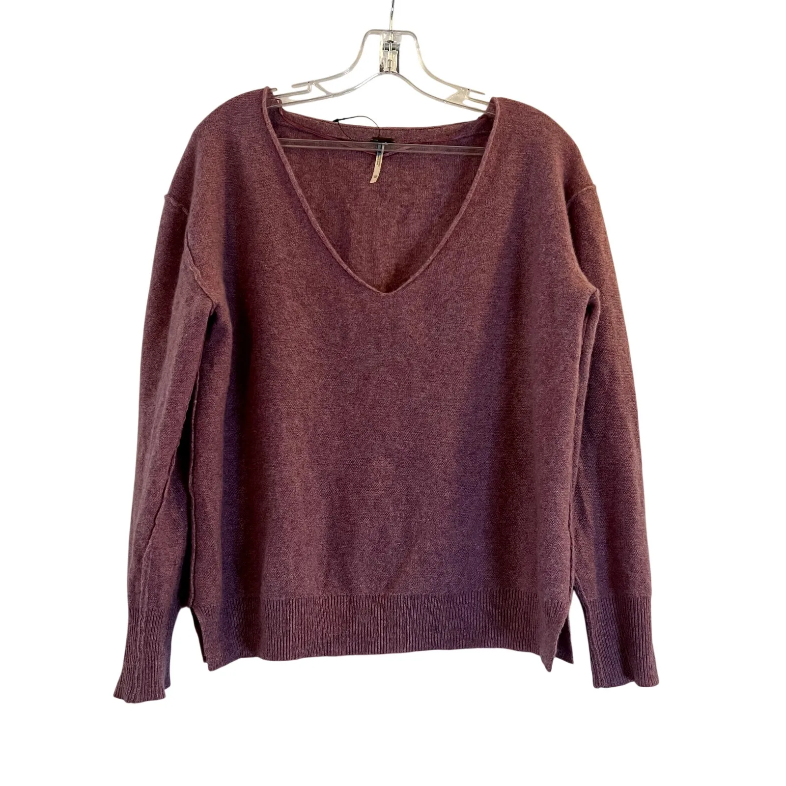 Free People 100% Cashmere Purple pink Sweater Size XS - Image 2