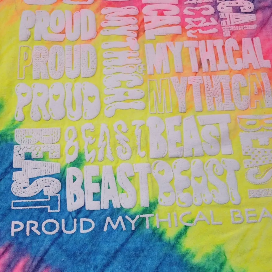 Shirt Size 2XL Proud Mythical Beast 2022 Graphic Print T-Shirt Tie-Dyed T-Shirt Unisex T-Shirt - Image 4