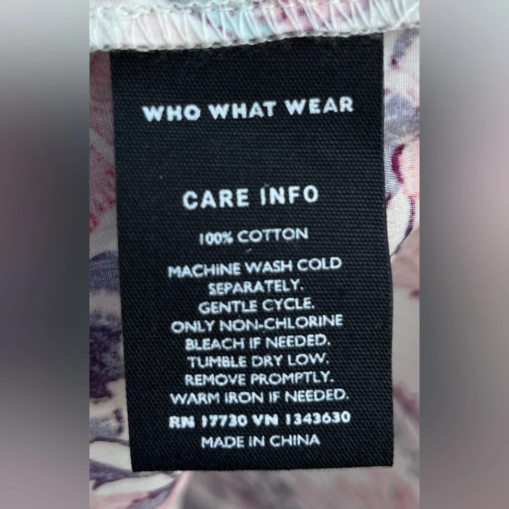 100 % cotton WHO WHAT WEAR Maxi Dress with Pockets  Size XS - Image 6