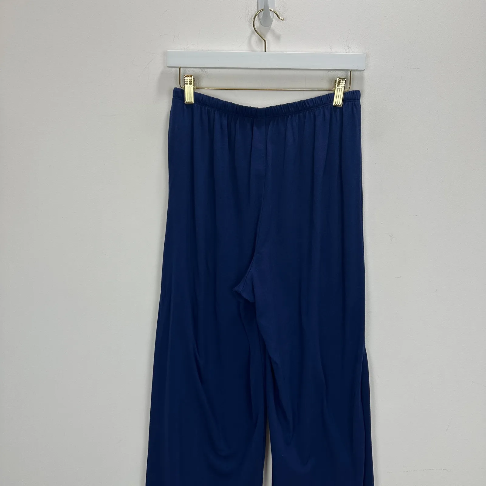 J.Crew Dreamy Cotton Blend Pajama Pant Set Long Sleeve Navy Lounge Womens Small - Image 11