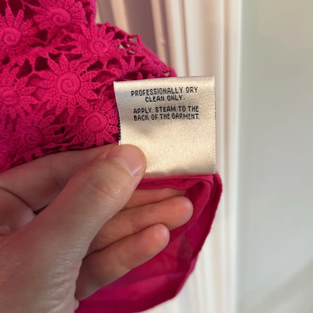 NWT Yoana Baraschi Pink Floral Eyelet Dress‎ - 6 - Image 9