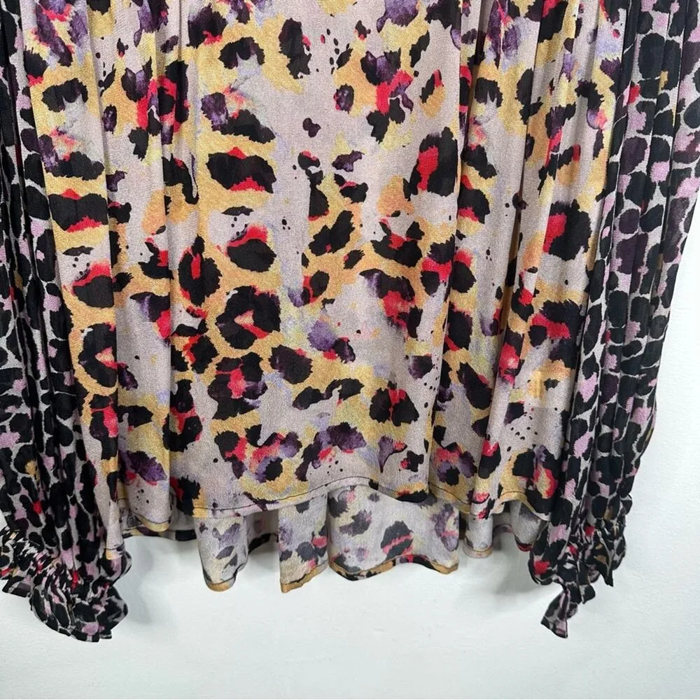 NWT Bla^nk London × Anthropologie Size XS Joelle Leopard Print Top - Image 5