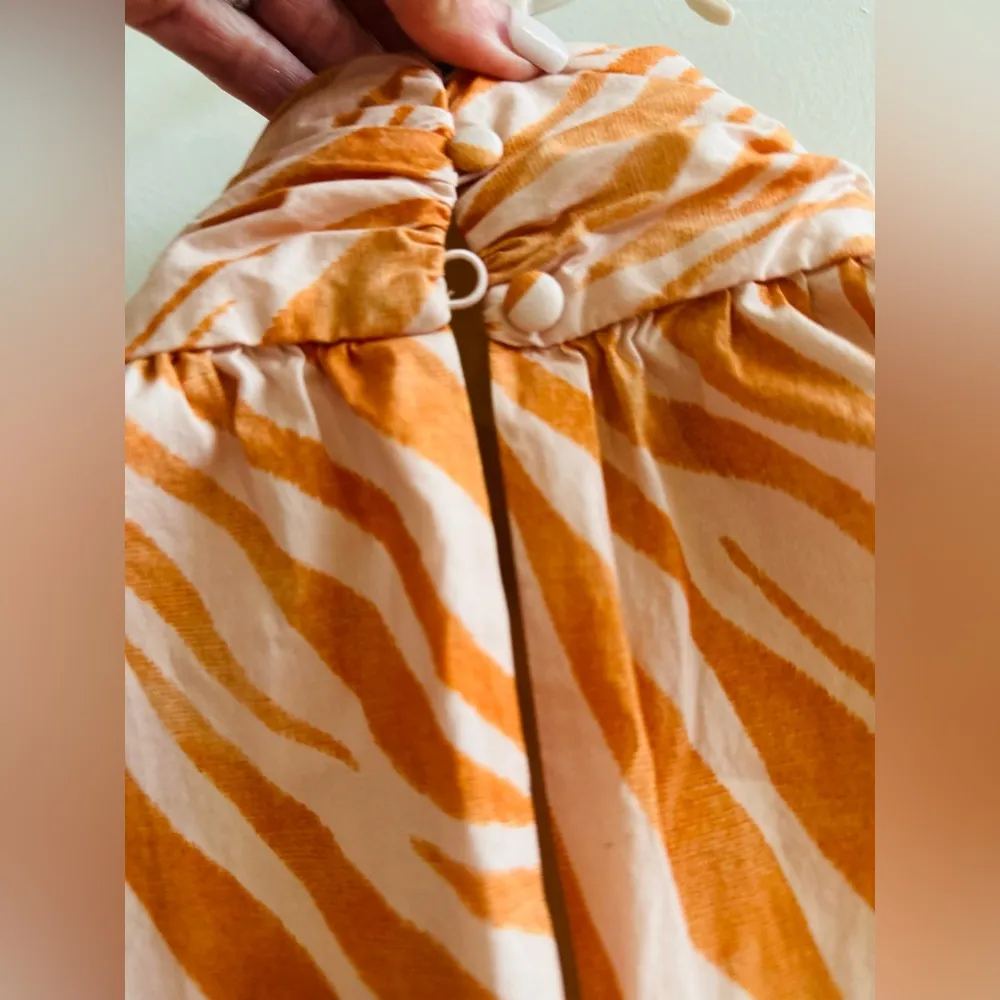 Derek Lam Collective Orange Zebra Cutout Ruffle  Women's Mini Dress IT 44 Us 6 - Image 13