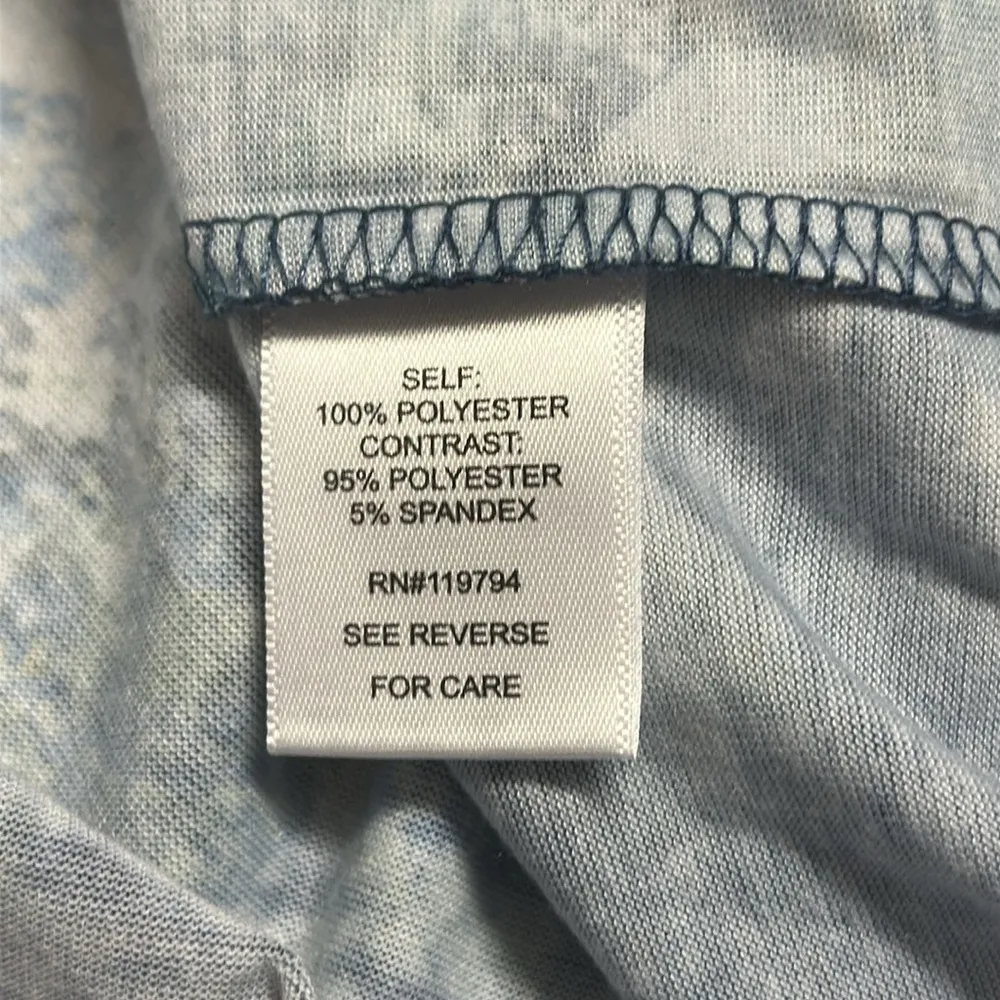 Live and Let Live Sleeveless Lace Overlay Cape Poncho Blouse Top Womens Medium Blue - Image 13