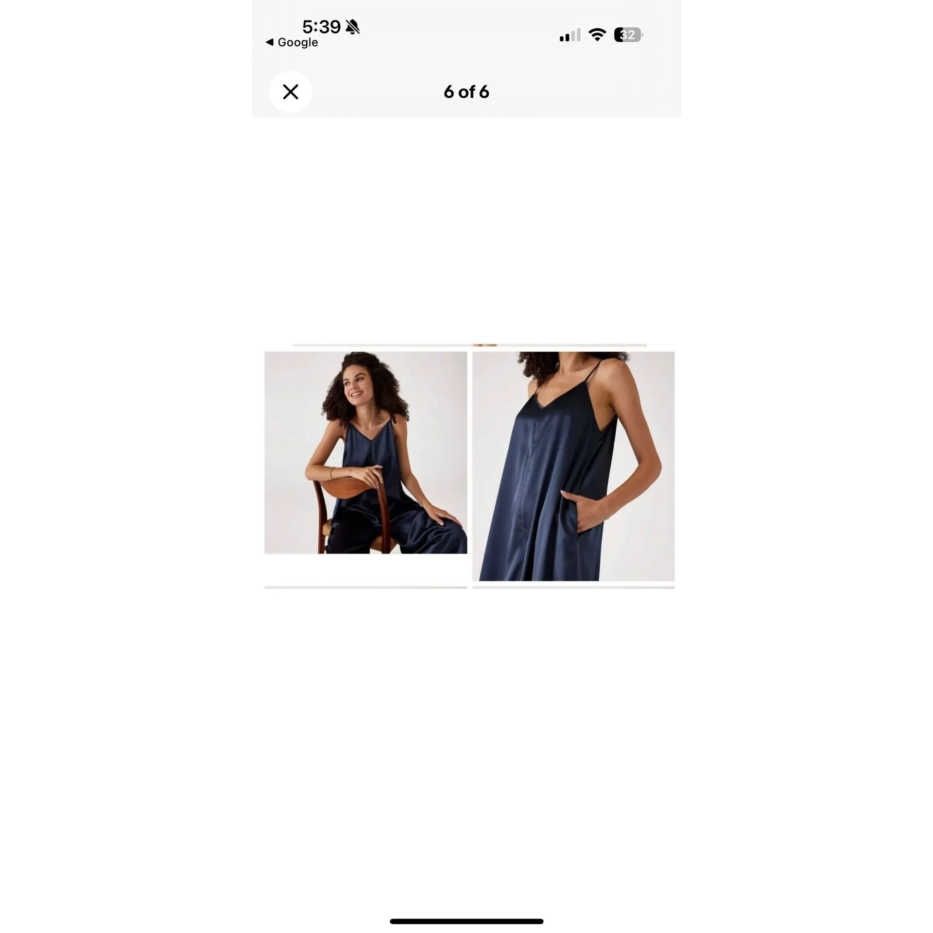 Mersea Coco Satin Sailor Jumpsuit Slate Blue S M Lounge Relax Pajama Size M - Image 3