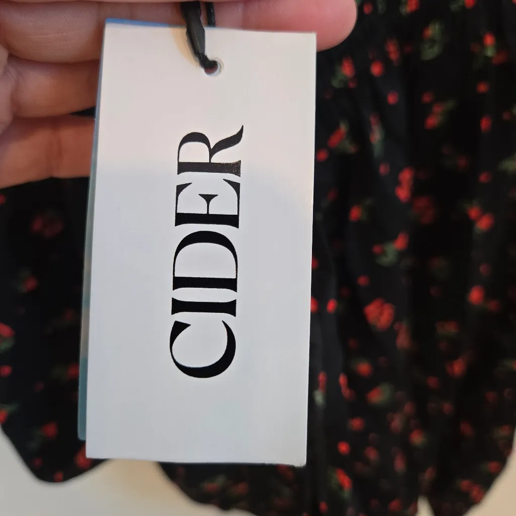 Cider Black Floral Coquette Cottagecore Milmaid Y2k Dress 1XL - Image 6