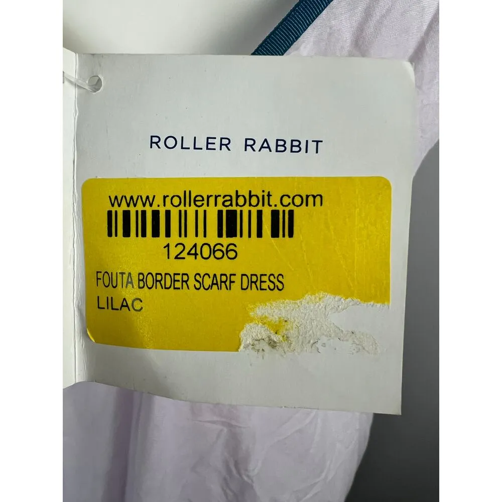 Roller Rabbit Fouta Lilac 100% Cotton Scarf Dress One Size Bohemian Flowy - Image 7