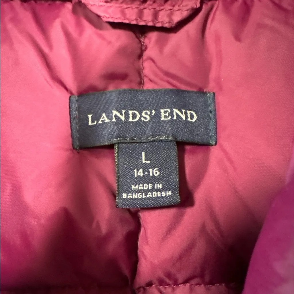 Lands’ End Berry Colored‎ Puffer Vest - Image 5