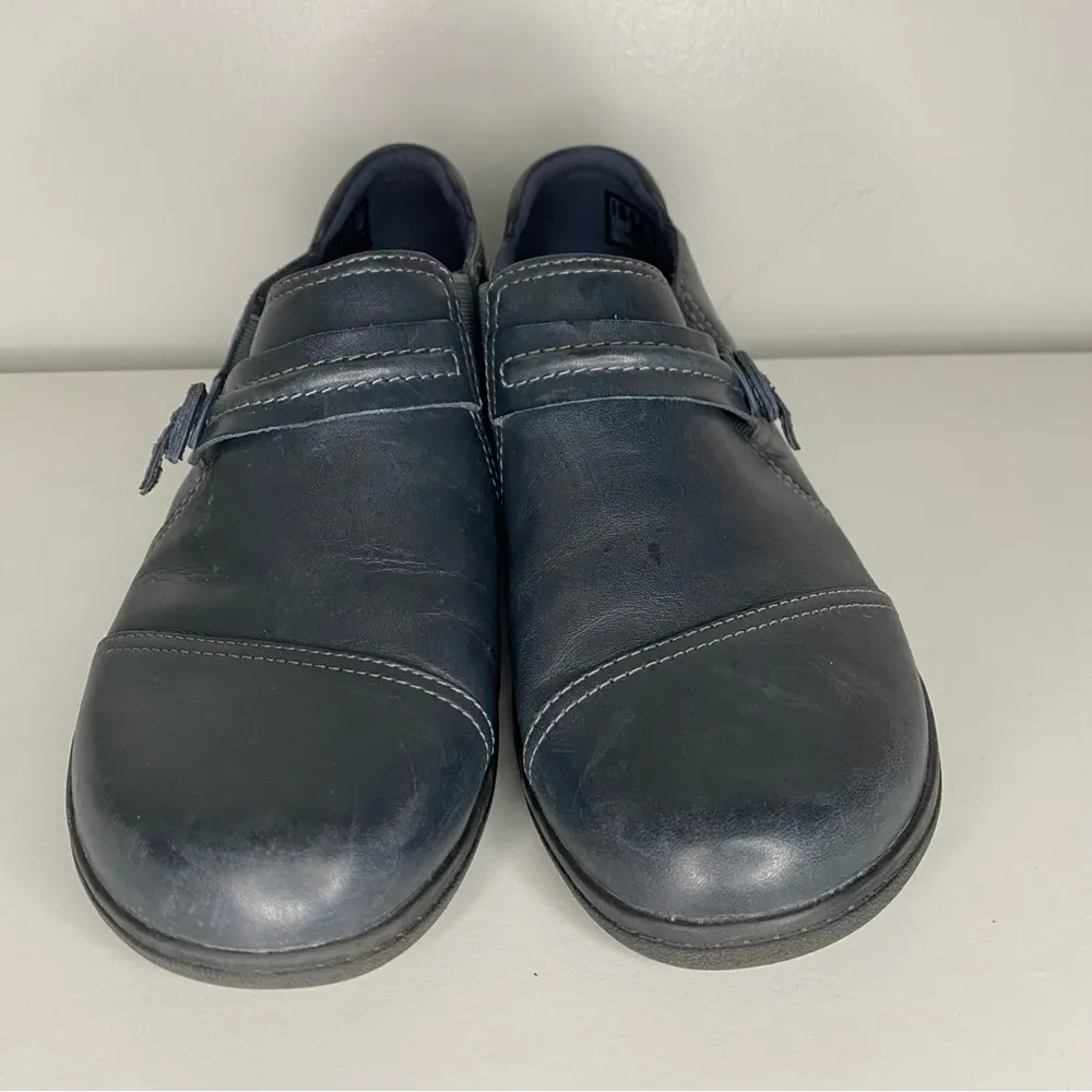 Clarks Womens Cheyn Madi Blue Leather Loafer Tassel Comfort Shoes size 8.5 - Image 3