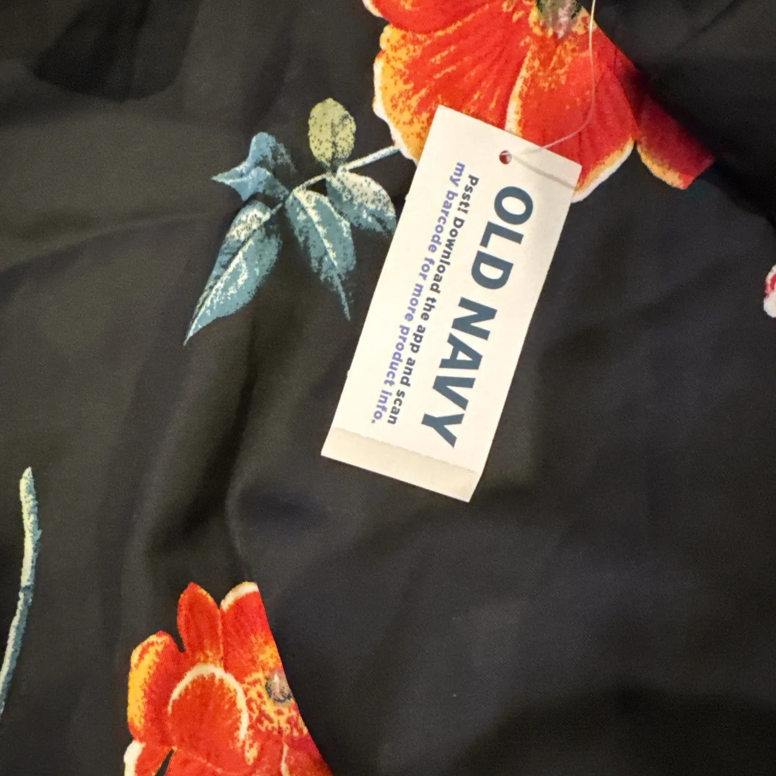 Women's Old Navy Floral Satin Cami Top Size XL Blouse Whimsy Goth Y2K Fairy New - Image 5