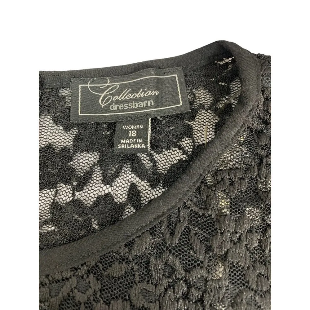 Dressbarn Collection Women's Black Lace Dress - Image 3