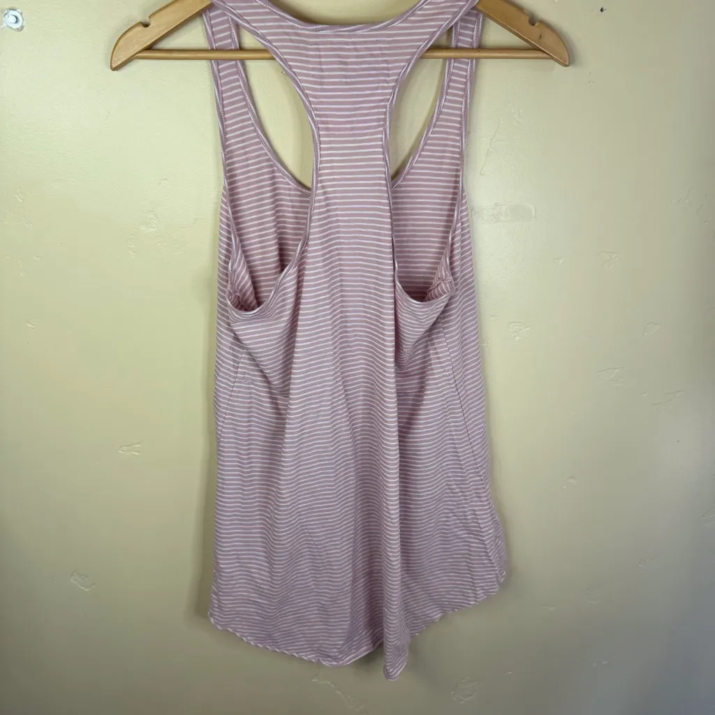 Frank & Eileen Racerback Striped Mauve Asymmetrical Tank Size Small Travel - Image 6