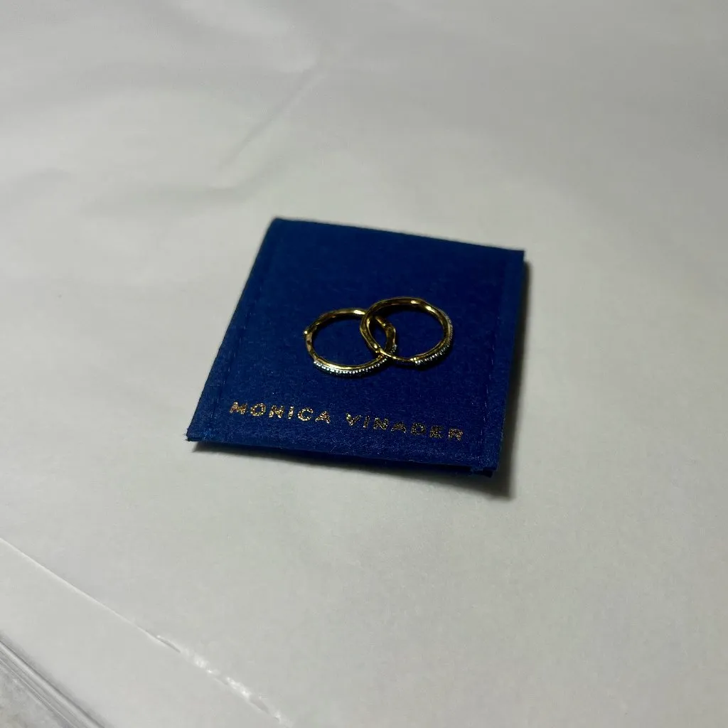 MONICA VINADER Gold and Silver Hoop Earrings - Image 5