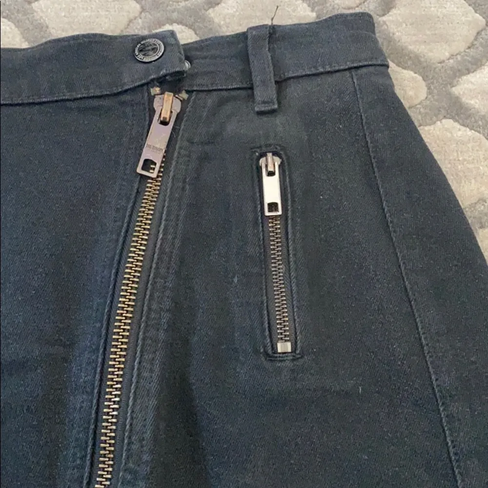 HUDSON High Rise Moto Denim Mini Skirt - Image 10