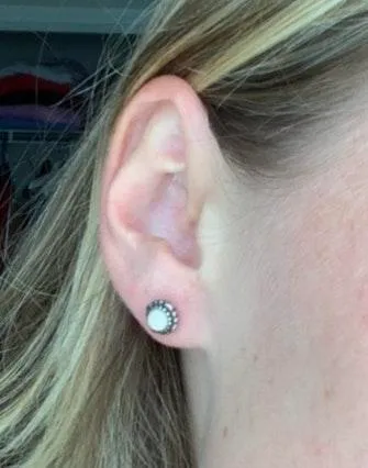 Pandora Pink Opal Sterling Silver Studs - Image 3